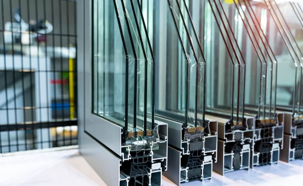 Comandă tâmplărie de aluminiu Mai multe ferestre de aluminiu secționate